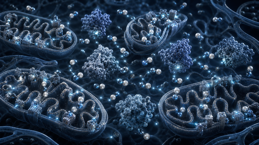 Scientific visualization of mitochondrial energy exchange and cellular redox cofactors