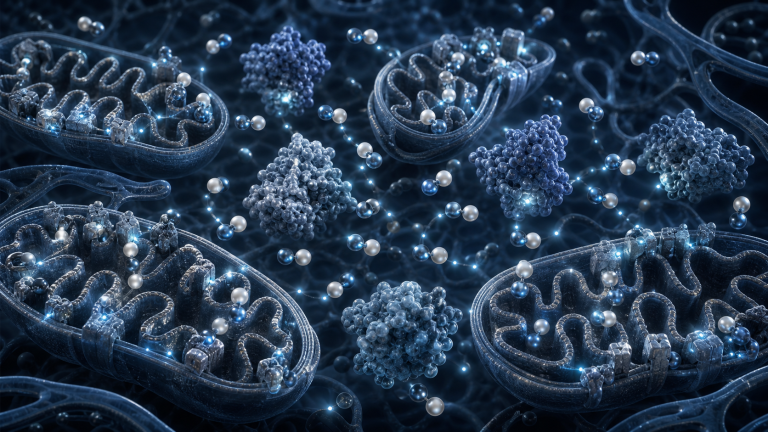 Scientific visualization of mitochondrial energy exchange and cellular redox cofactors