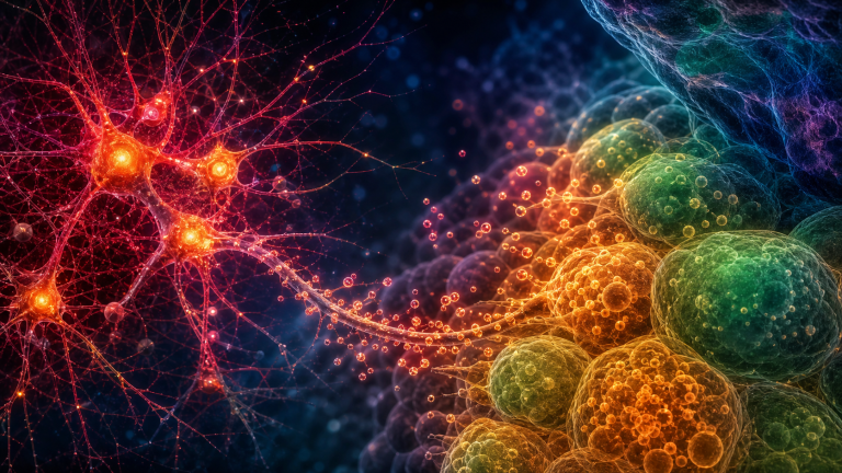 Colorful scientific visualization of kisspeptin signalling across the reproductive hormone axis
