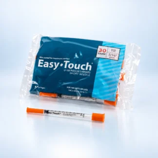 EasyTouch U-100 syringe package, 30G, 1mL, 5/16 inch, 10 pack