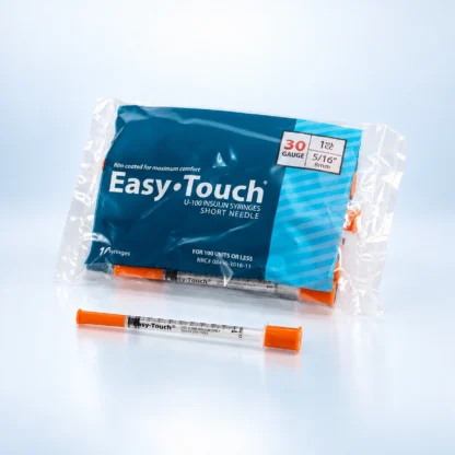 EasyTouch U-100 syringe package, 30G, 1mL, 5/16 inch, 10 pack